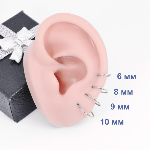 Кольцо сегментное 0,8 мм кликер. Хирургическая сталь. HSEG20