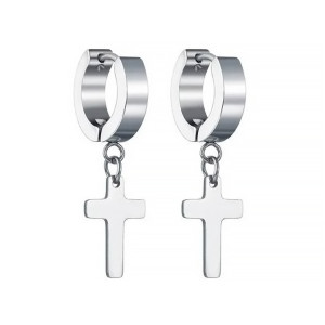 Серьги-кликеры с подвеской крестом. Пара. SK5801-2