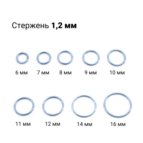 Кольцо сегментное 1,2 мм кликер, анодирование. Титан. HSEGTA16LB