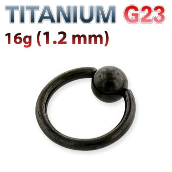 Кольцо 1,2 мм. Титан. Чёрное анодирование. UTBCRE16
