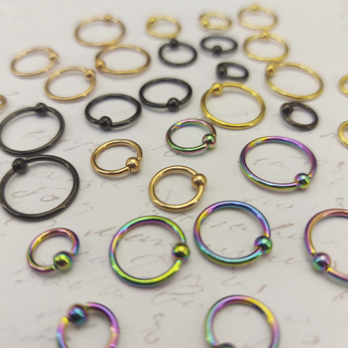 Кольцо 1,2 мм. Титан. Чёрное анодирование. UTBCRE16