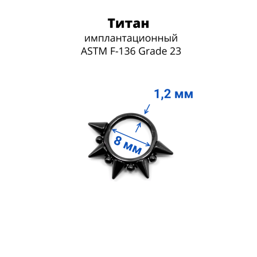 Кольцо сегментное 1,2 мм кликер. Титан. HSEG3817