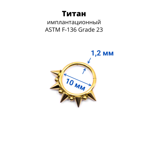 Кольцо сегментное 1,2 мм кликер. Титан. HSEG3817