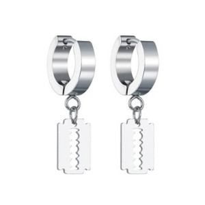 Серьги-кликеры с подвеской Лезвие. Пара. SK5808-2