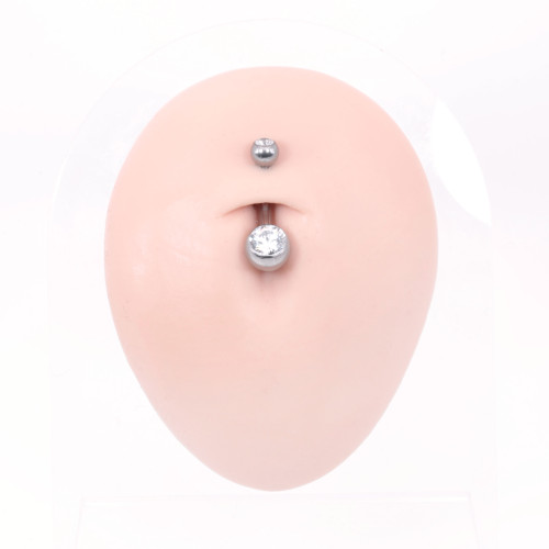 Украшение для пирсинга пупка. Чёрное титановое покрытие. BNT422