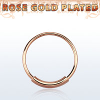 Кольцо для пирсинга носа, покрытие розовым золотом. NS03RS