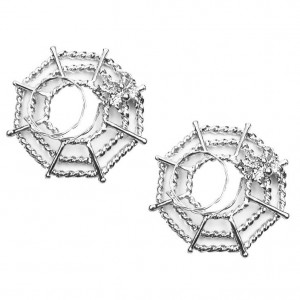 Клипса для имитации пирсинга соска. Паутина. PKNS688