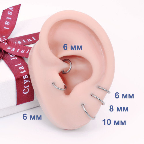 D-кольцо сегментное 1,0 мм кликер. Титан. DHSEGTA18