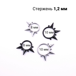 Кольцо сегментное 1,2 мм кликер для пирсинга септума. HSEG8712