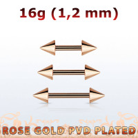 Штанга 1,2 мм. PVD покрытие розовым золотом. Конусы. BBERTT59