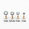 Интернал-лабрета 1,2 мм. Циркон Mystic Topaz, розовое золото. ILBZ132 Интернал-лабрета 1,2 мм. Циркон Mystic Topaz, розовое золото. ILBZ132