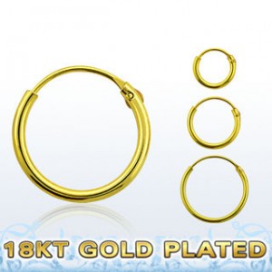 Серьга-кольцо, золотое покрытие. BLK429