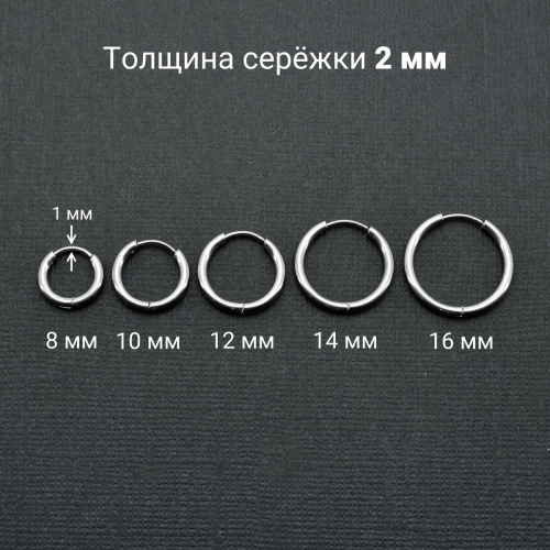 Серьга-кликер 2 мм. SK0443