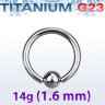 Кольцо 1,6 мм. Титан. BCRT14