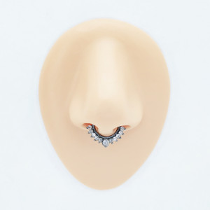 Клипса для имитации пирсинга носа, черный никель. SEPR1166