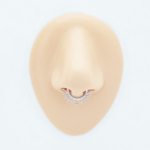 Клипса для имитации пирсинга носа, черный никель. SEPR1163