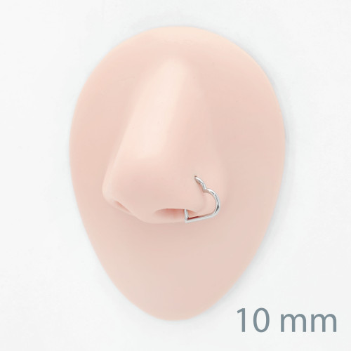Кольцо-сердце сегментное 1,2 мм кликер. Титан. HSEGTAJ013